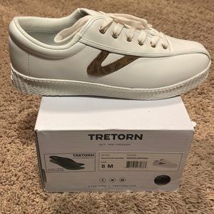 NTW women’s Tretorn white leather shoes, size 8